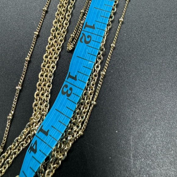 Catherine Malandrino Stunning Gold Tone Multilayer Long Necklace - Picture 8 of 12